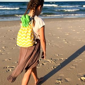 Cotton Drawstring Pineapple Backpack